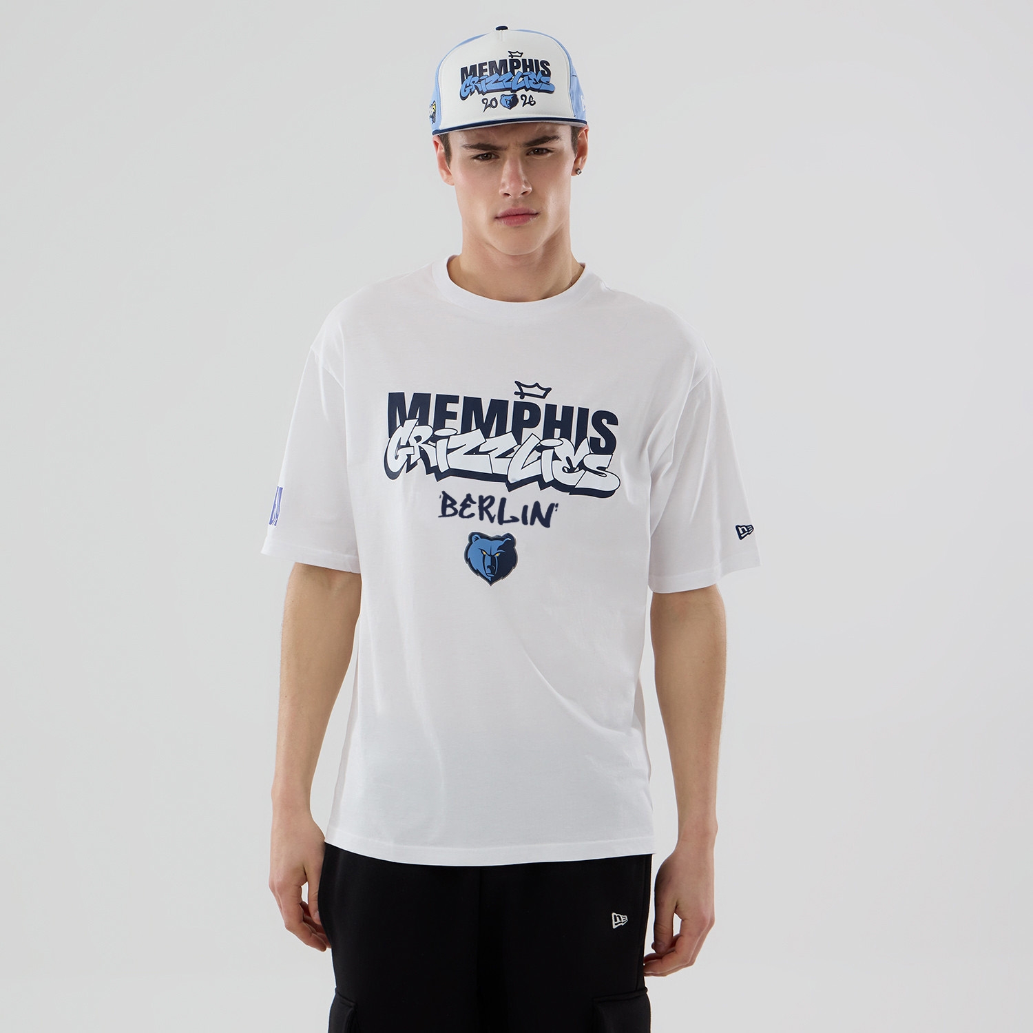 Memphis Grizzlies 2026 NBA Berlin Game Oversized T-Shirt White