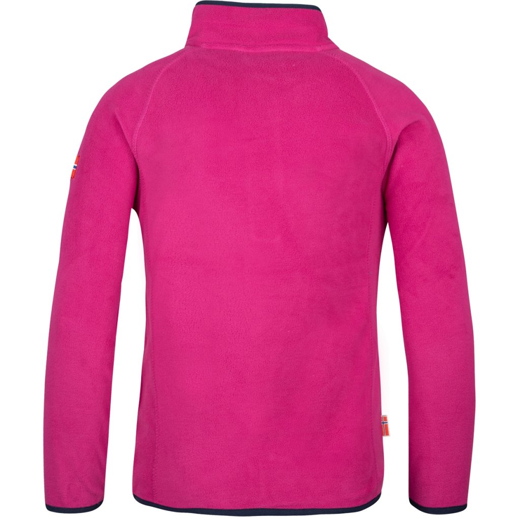 Trollkids Nordland Half Zip Fleece Pullover Kids - Fireberry/Navy