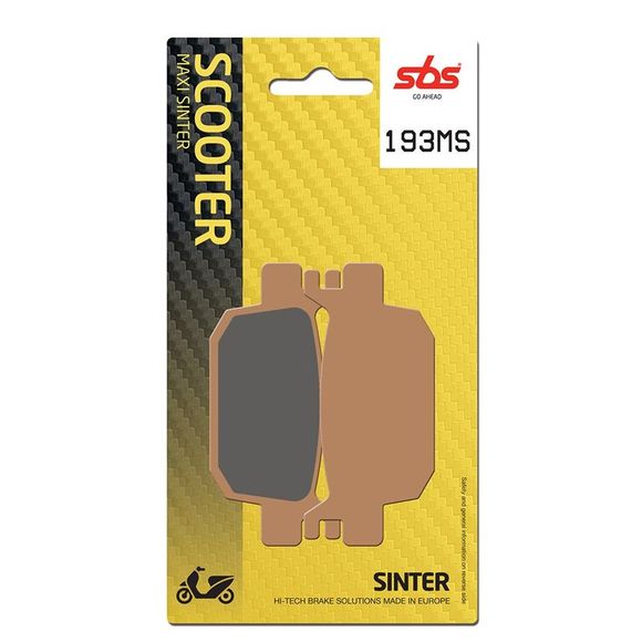 SBS 193MS Sinter Sintered Metal rear brake padsRef: 193MS / 193100
