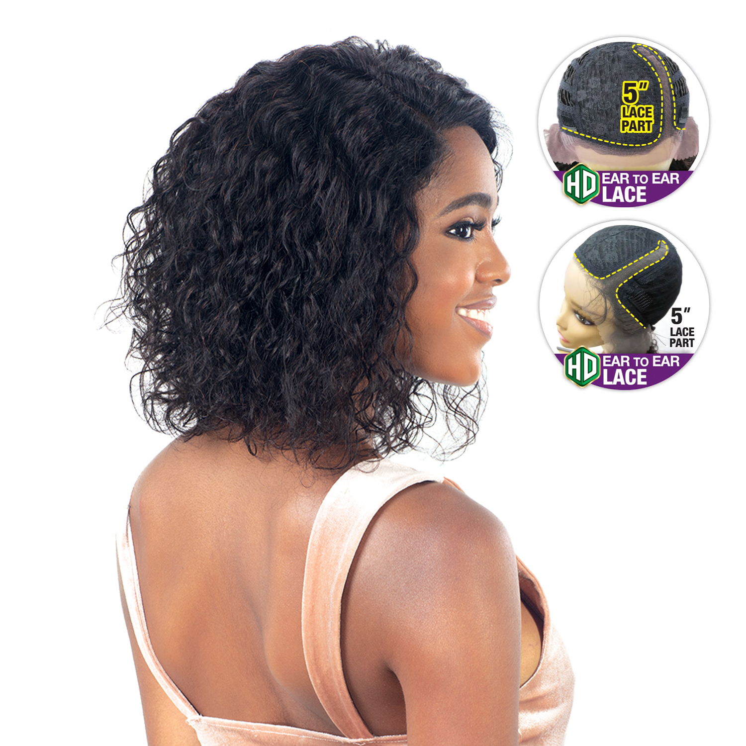 Naked Brazilian Natural Human Hair HD Lace Front Wig Miley