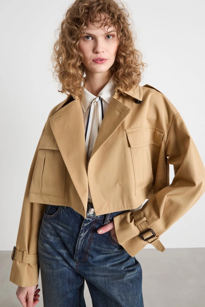 3-in-1 water-repellent gabardine trench coat - CAMEL