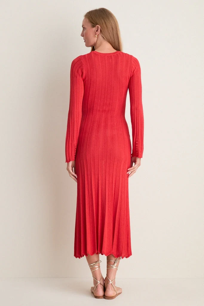 Red Knit Solange Dress
