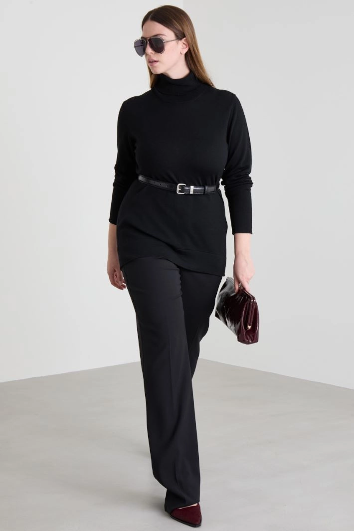 Wool crepe blazer - BLACK