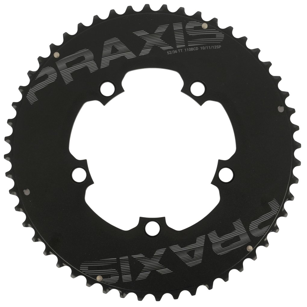 Praxis Works TT-Aero Time Trial Chainring Set 5x110mm - 52/36Z - black