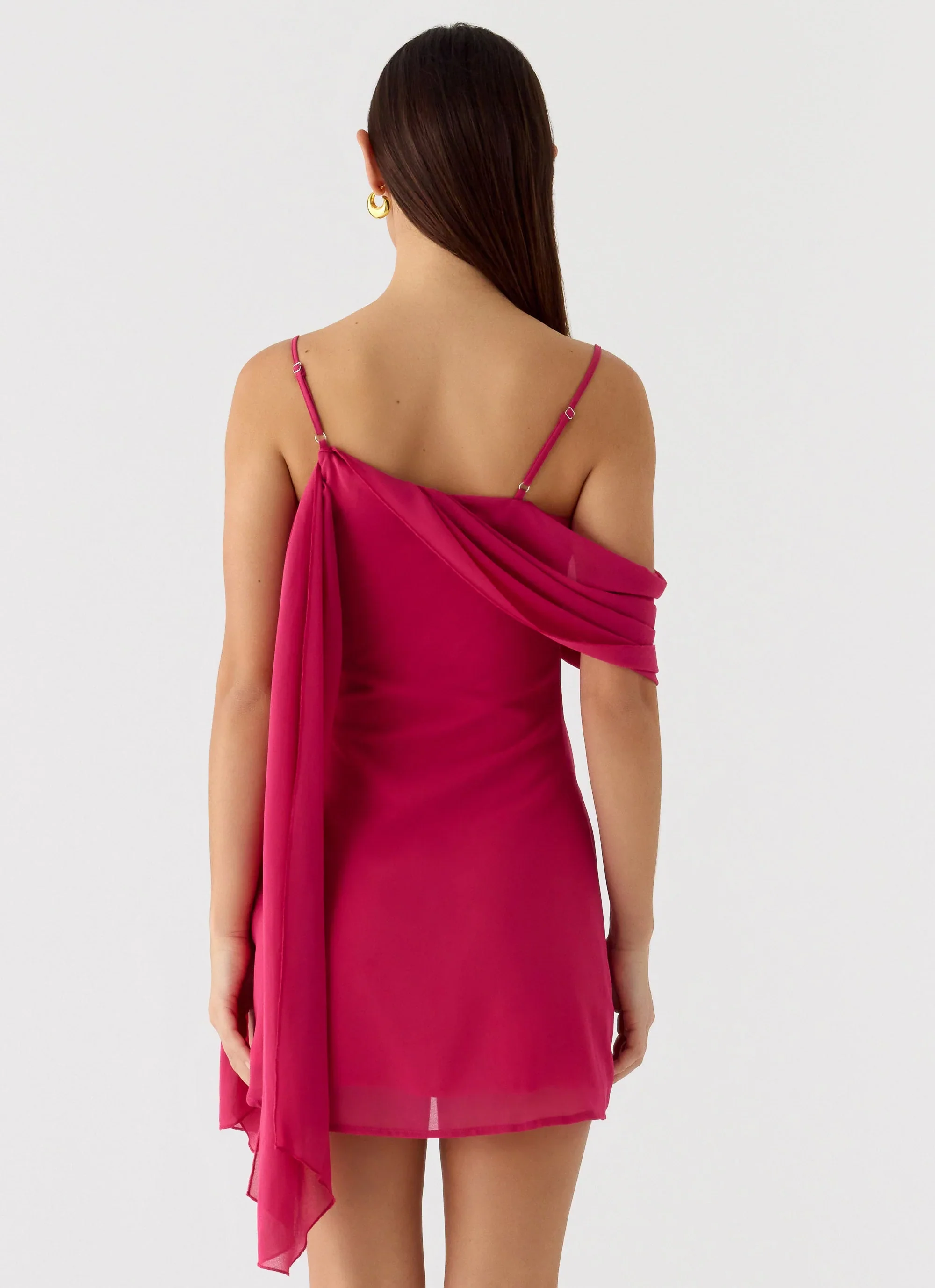 In Your Place Mini Dress - Fuchsia