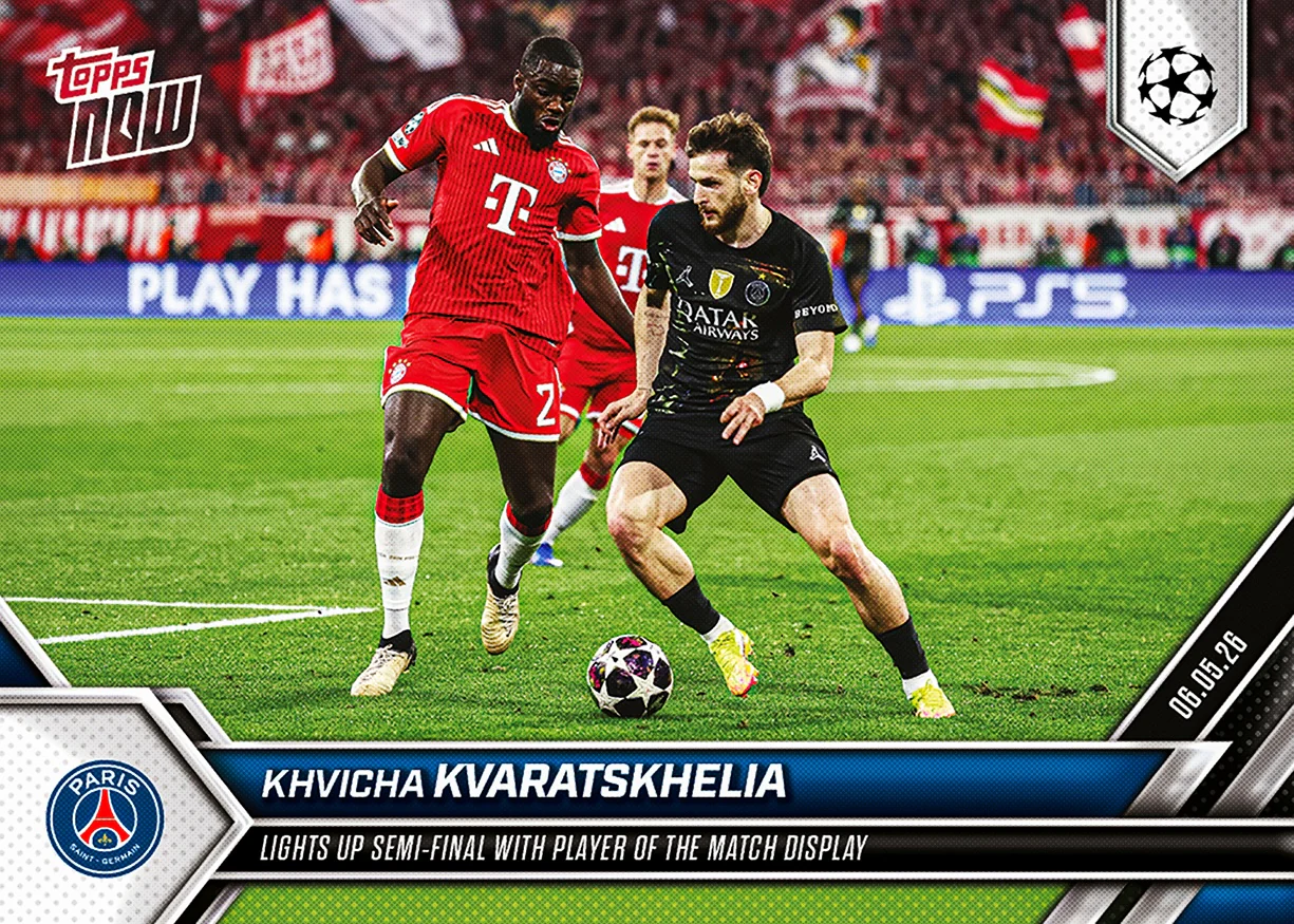 Khvicha Kvaratskhelia - 2025-26 UCL Topps NOW® - Card 137