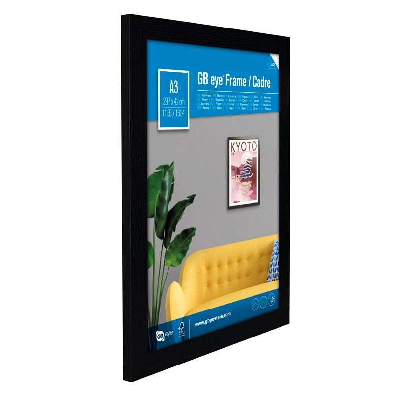 MDF Black Frame A3 Styrene (29,7 x 42 cm)