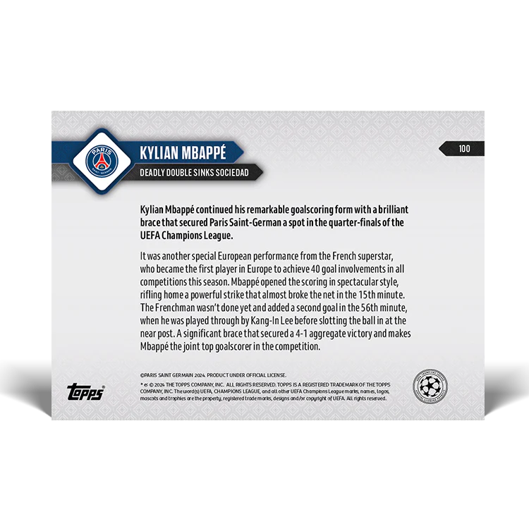 Topps UK - 3 Card Bundle - UCL TOPPS NOW® - #100-#102