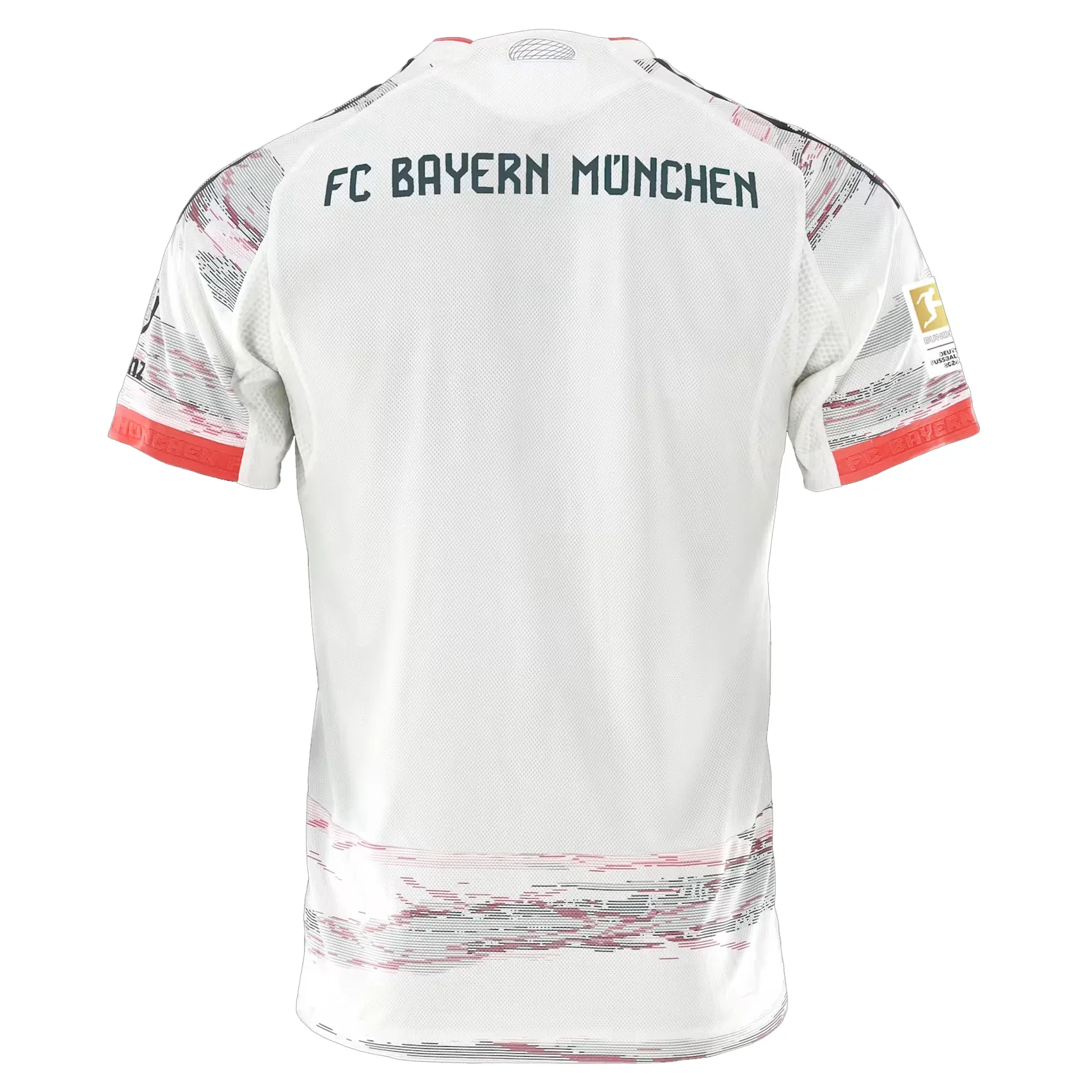 Bayern Munich Authentic Away Jersey 25/26 w/ Sponsor + Meister Bundesliga Patch (White/Red)