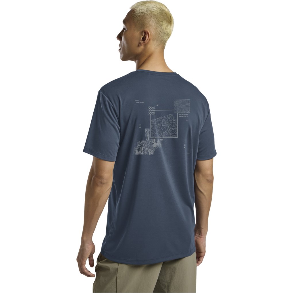 Jack Wolfskin Vonnan Graphic T-Shirt Men - PEAK TRAIL midnight sky
