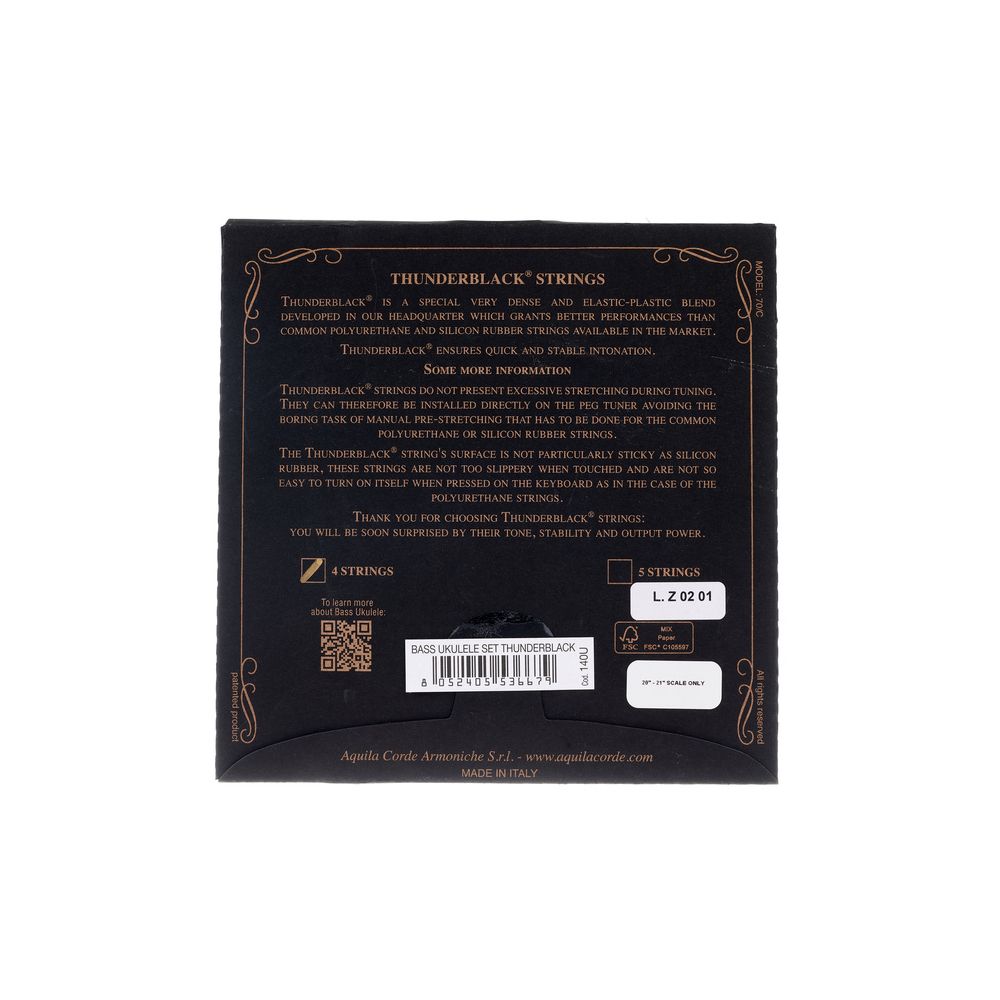 Aquila 140U Thunderblack Bass Ukulele – Thomann Ireland