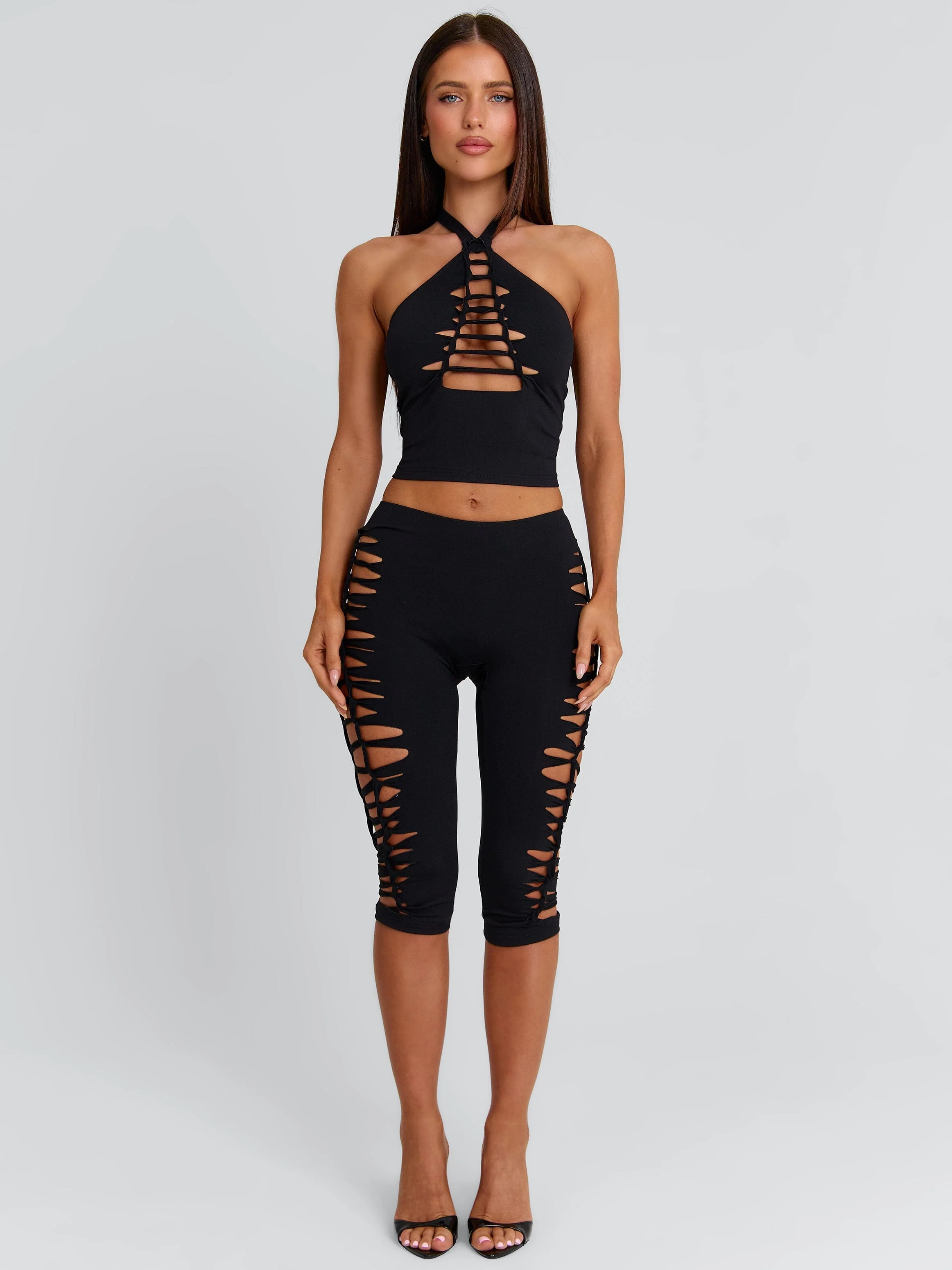 Zhera Capri Pants Black