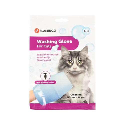 Flamingo Kitten Wash Mitt