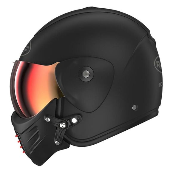 Casque jet ROOF RO9 ROADSTER - IRON - Noir / RougeRef : RO0360