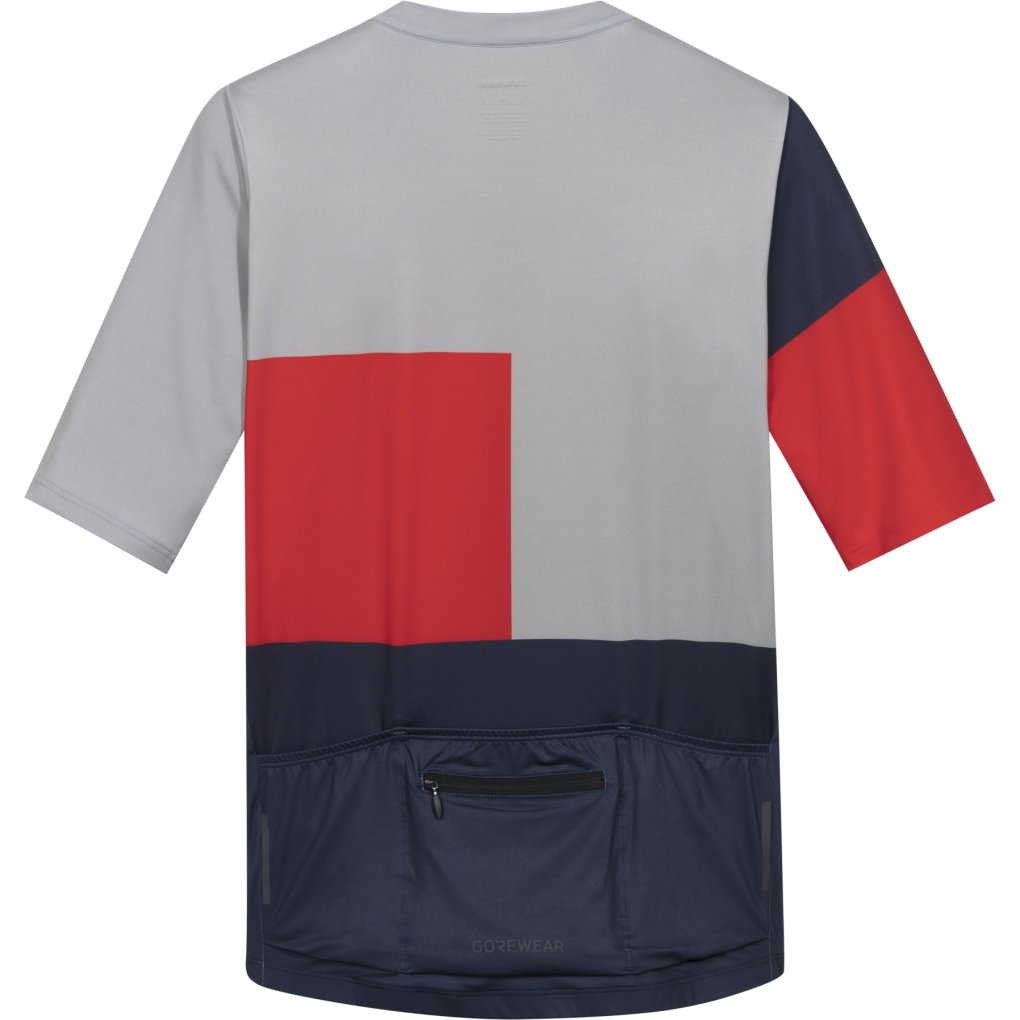 GOREWEAR Swiftride Block Short Sleeve Jersey Men - lab graphite / lab red BZDC