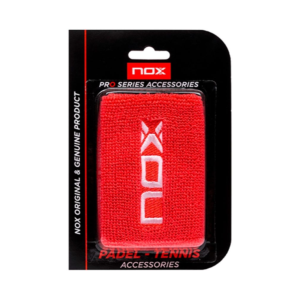 BLISTER (2 PCS) Nox RED WRISTBAND WHITE LOGO MUROBL2UD