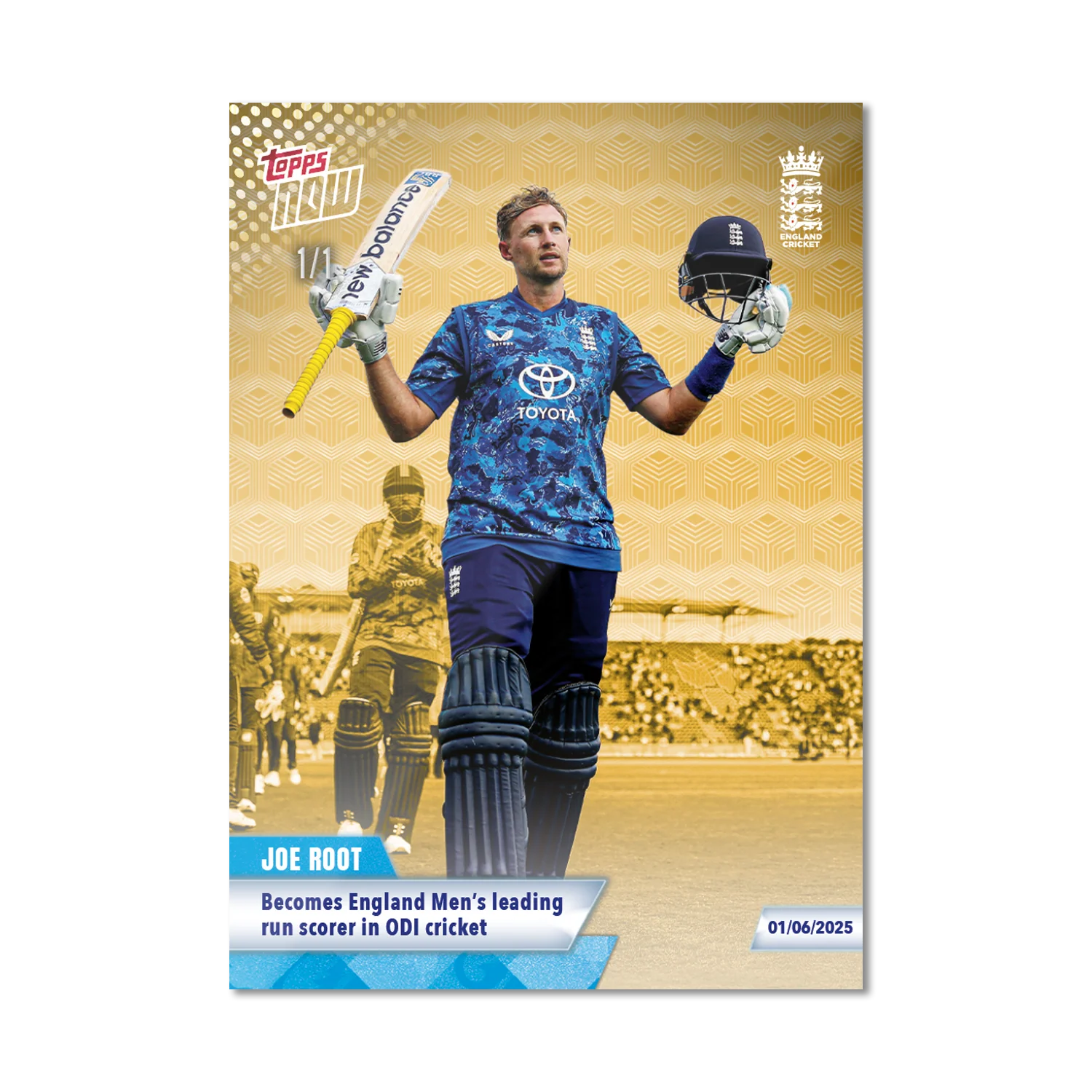 Joe Root - 2025 ECB Topps NOW® Card 8 - PR: 45
