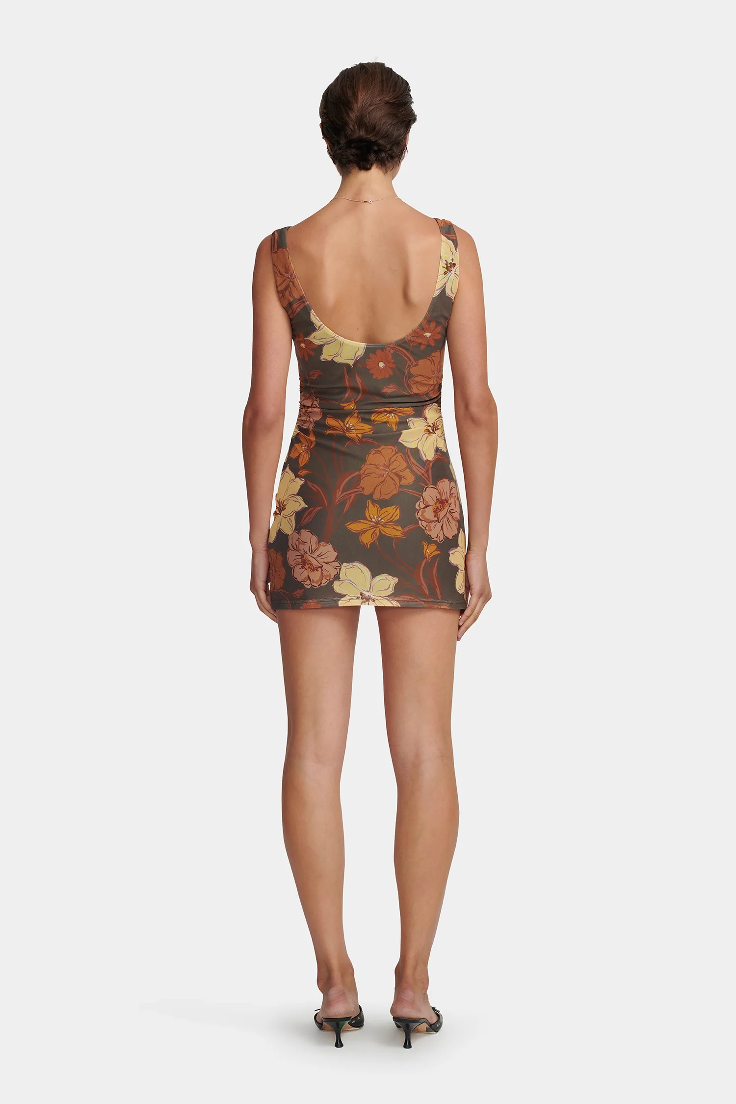 Alba Mini Dress Moss Floral