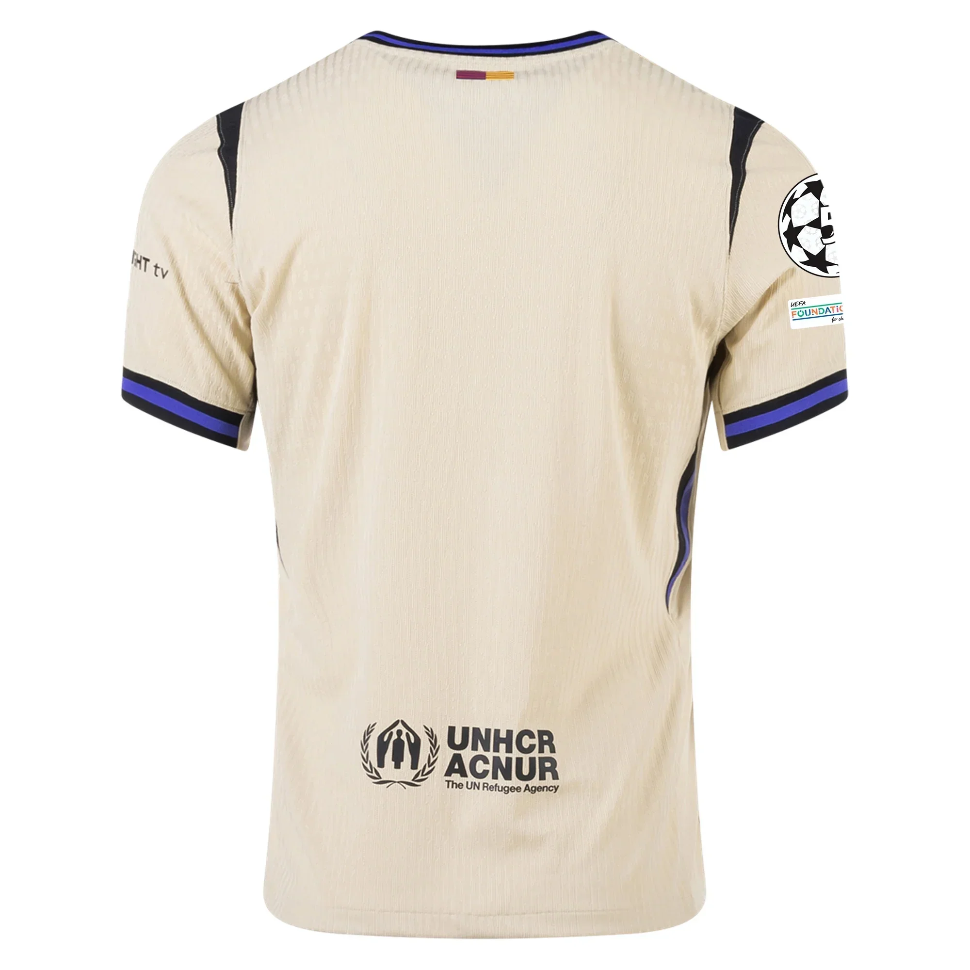 Men's FC Barcelona Authentic Away Jersey w/ Champions League Patches (Team Gold/Persian Violet/Black)