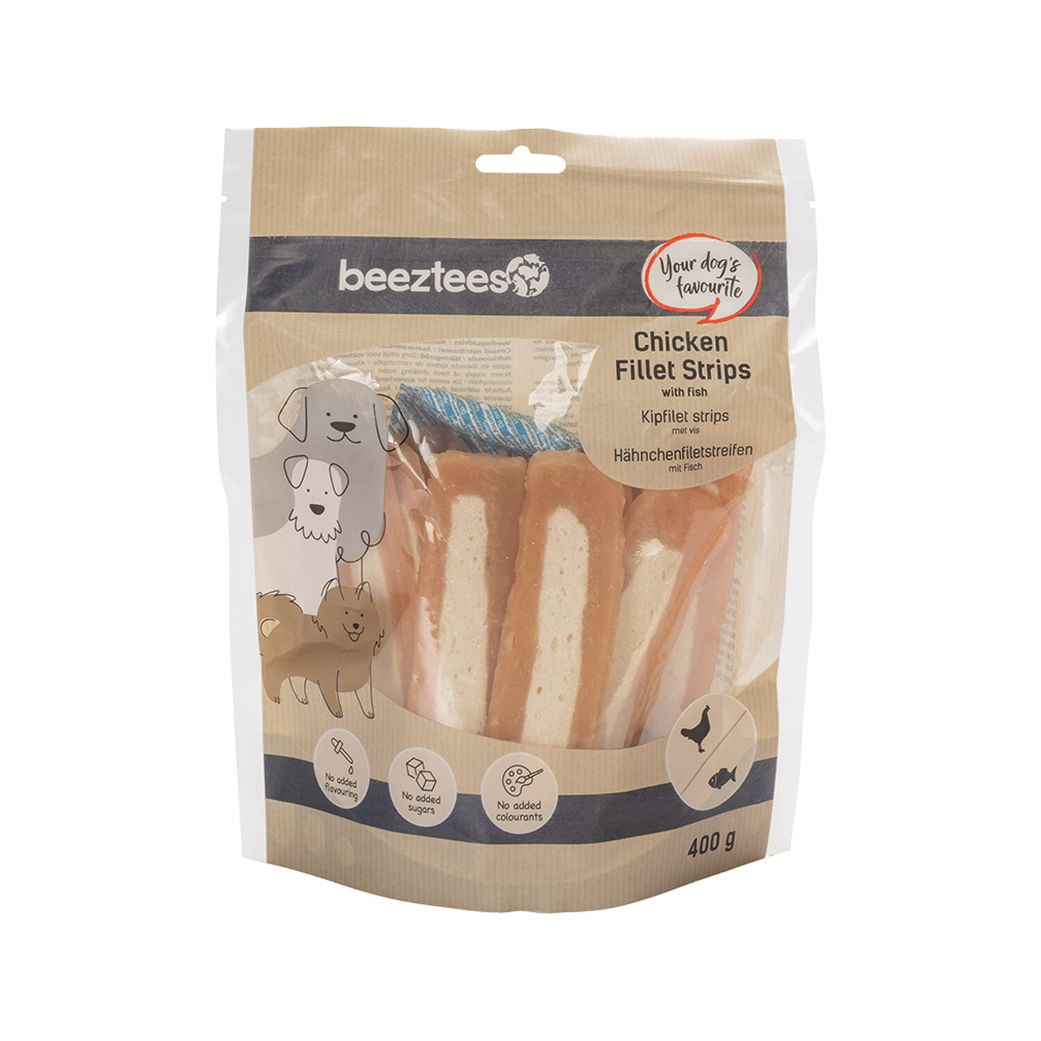 Beeztees Chicken Strips with Fish - 400 g