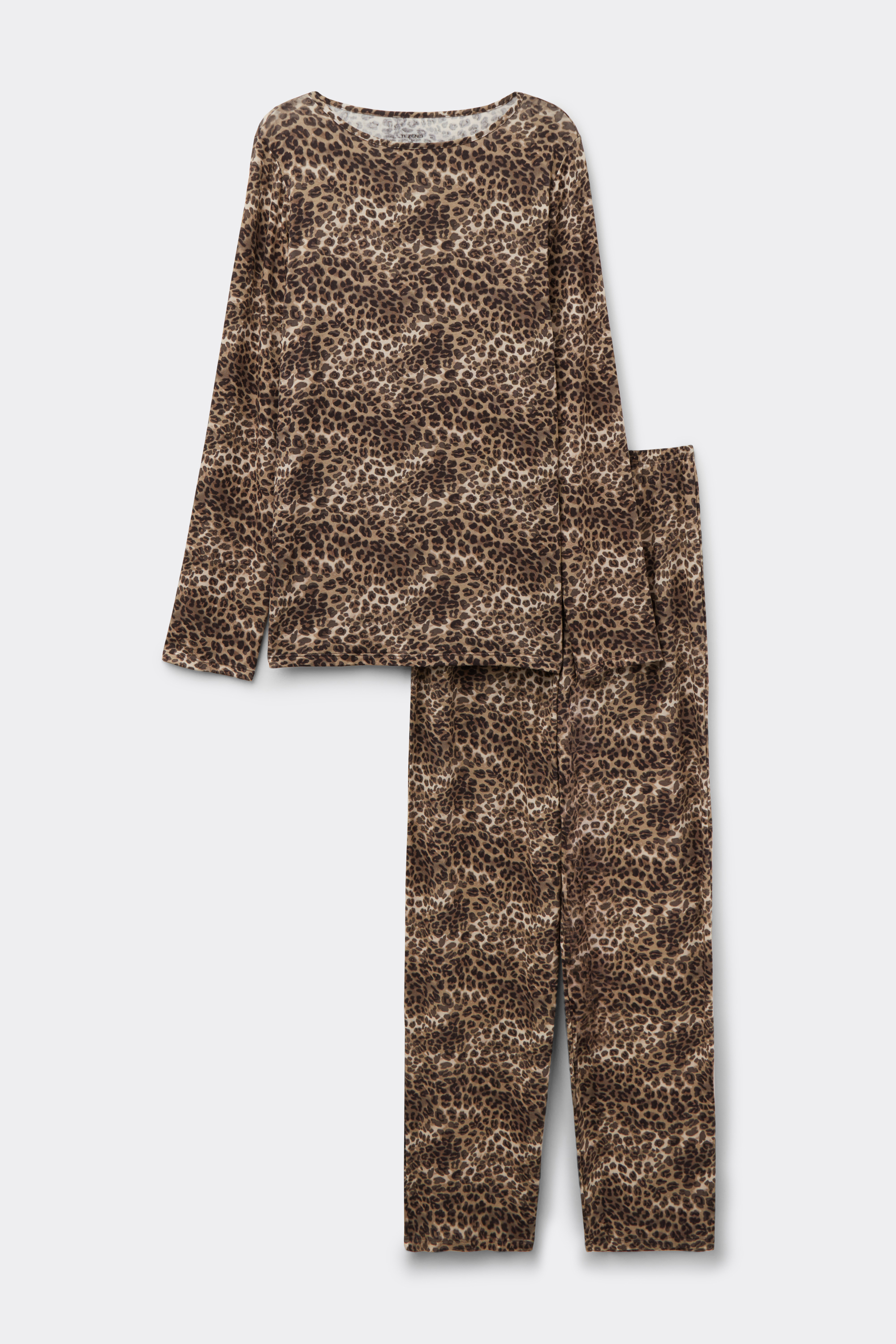Long Animal Print Viscose Pyjamas