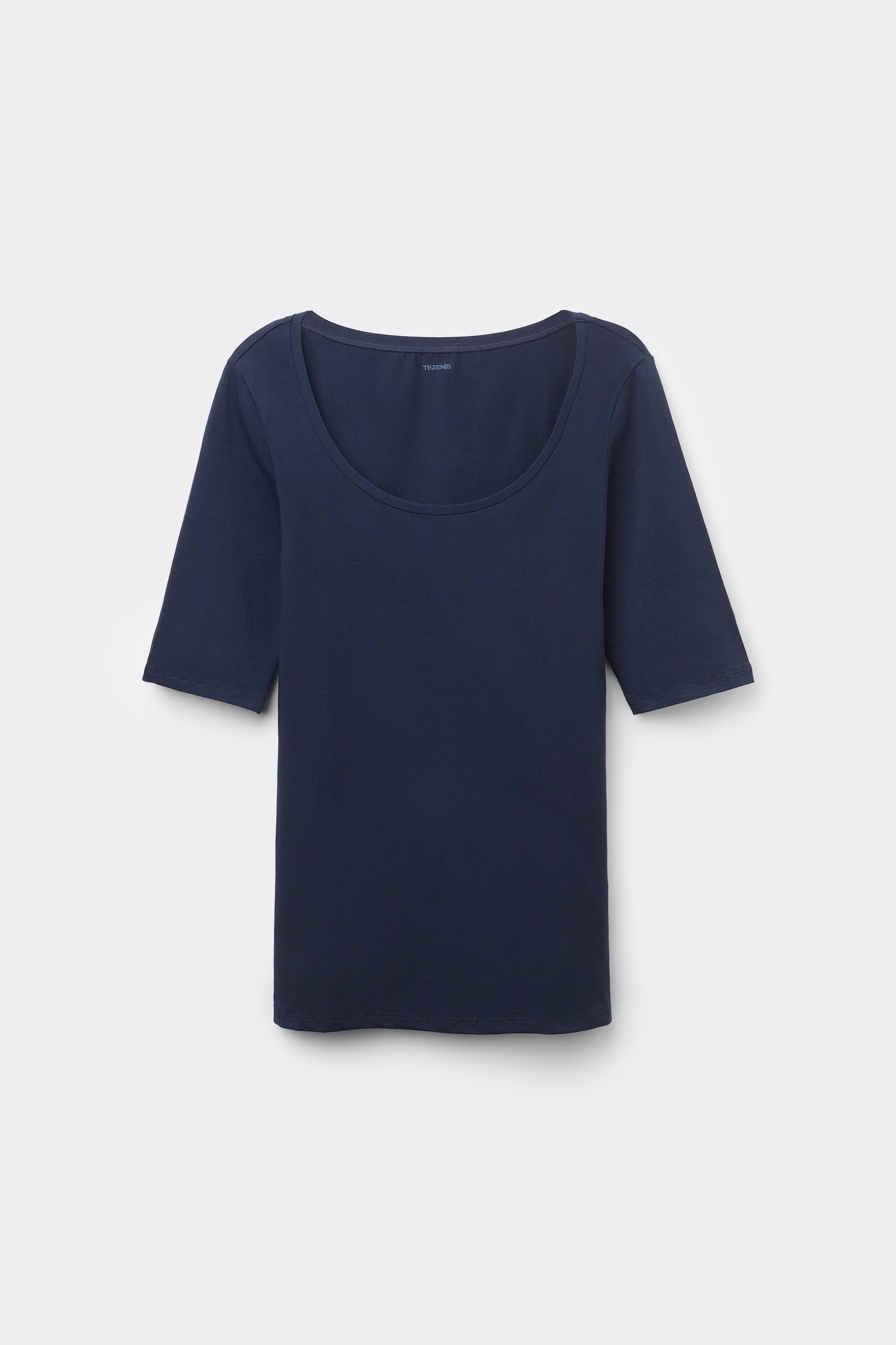 Short-Sleeve Scoop-Neck Top in Organic Cotton