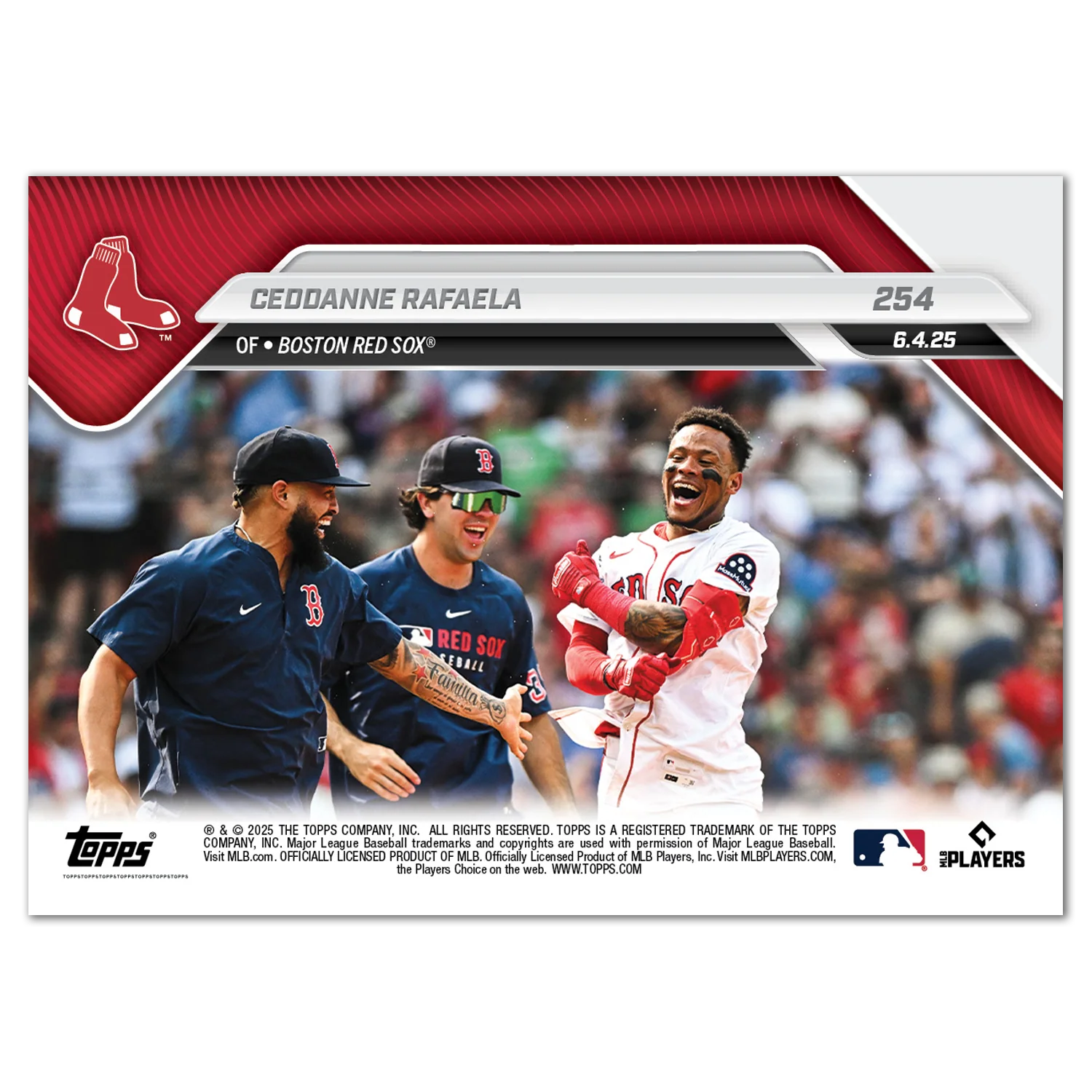 Ceddanne Rafaela - 2025 MLB Topps NOW® - Card 254