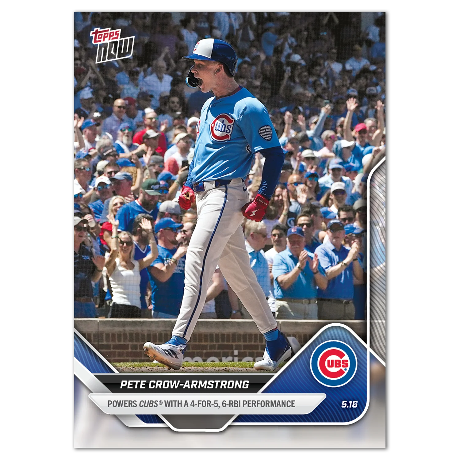 Pete Crow-Armstrong - 2025 MLB Topps NOW® - Card 185