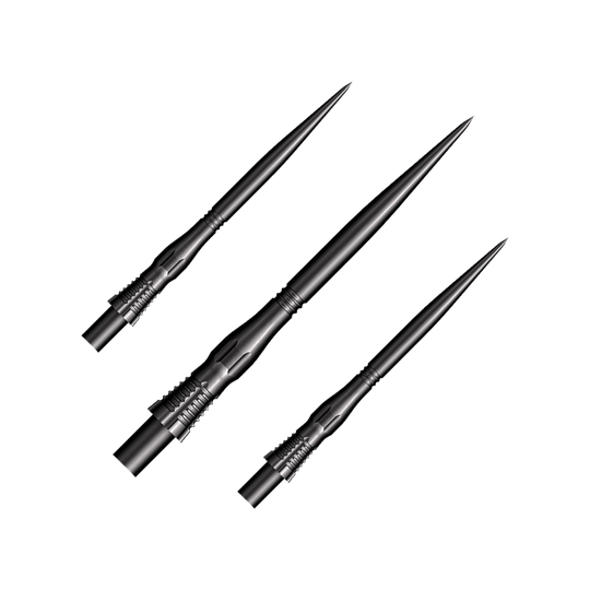 Shot Cone Scallop Steel Dart Tips - Black - 35mm