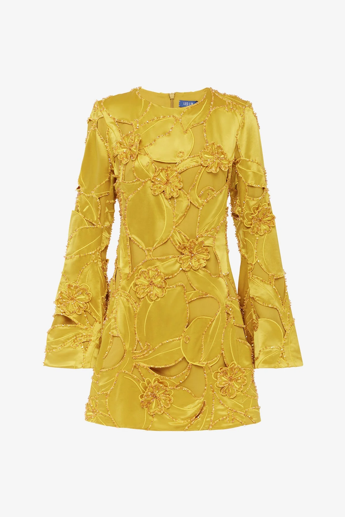Suzanne Embellished Bell Sleeve Mini Dress - Opulence