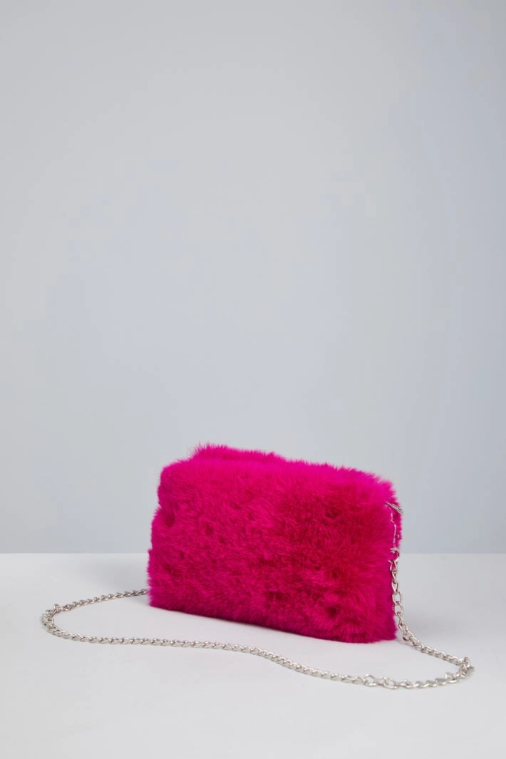 Bag in soft and warm fabric - FUCSHIA SILVER