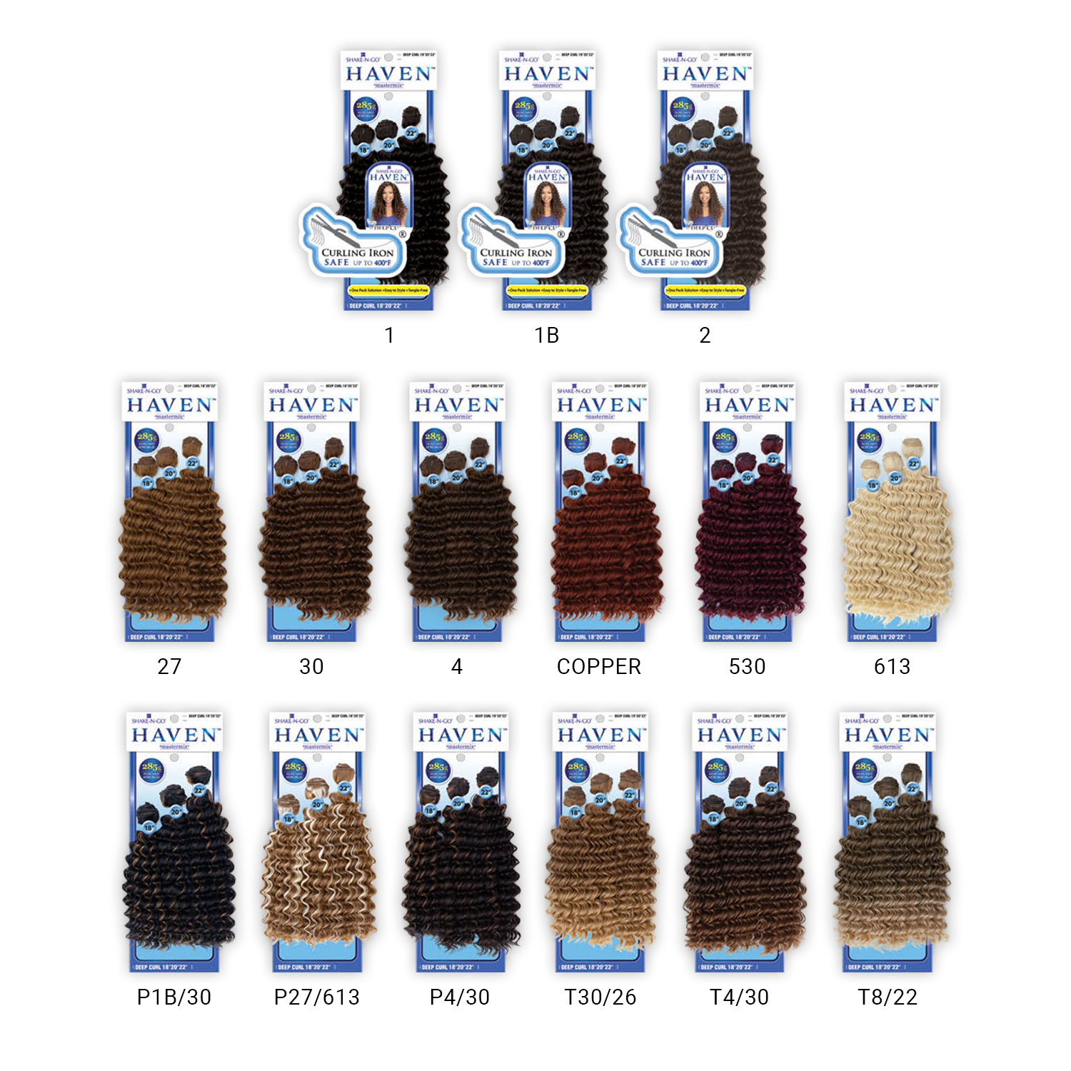 Shake-N-Go Weave Haven Mastermix 3 Bundles Deep Curl 18