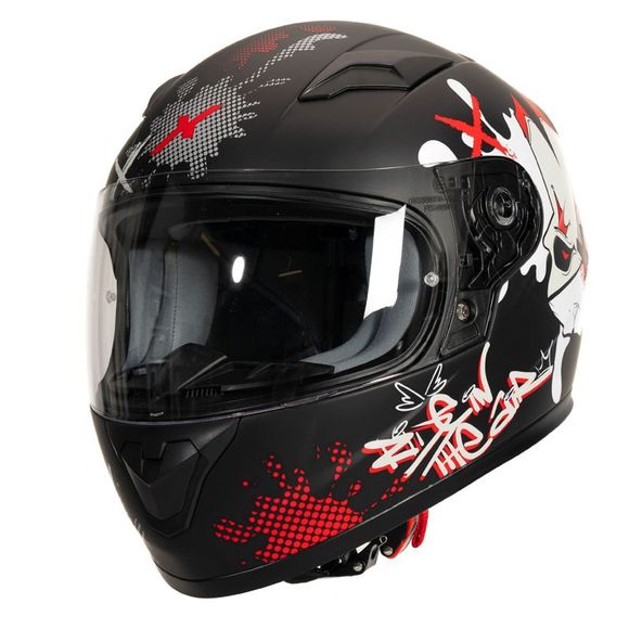 Dexter ORION DARKO CHILDREN'S Full Face Helmet - Black / RedRef: DX0723