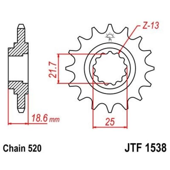 JT. anti-noise steel 1538 - 520Ref: JTC01714A / 1022186