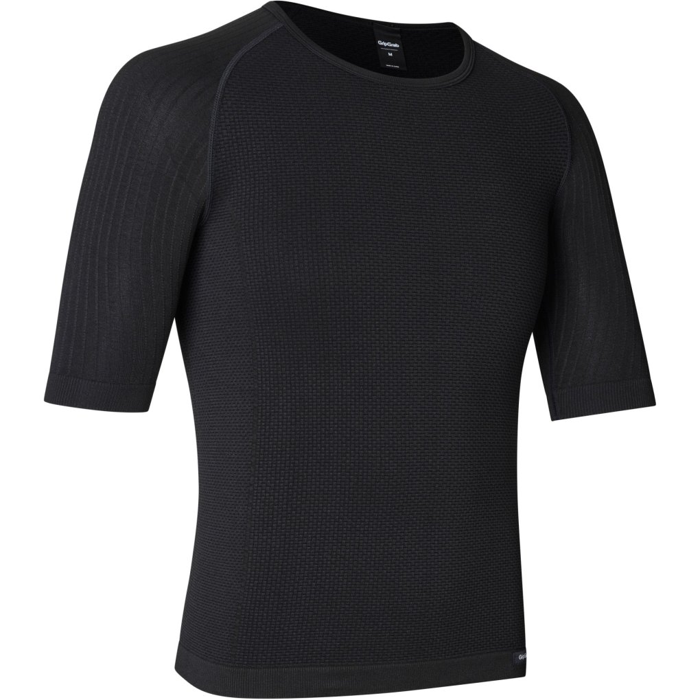 GripGrab PACR Spring-Autumn Seamless Short Sleeve Base Layer Men - Black