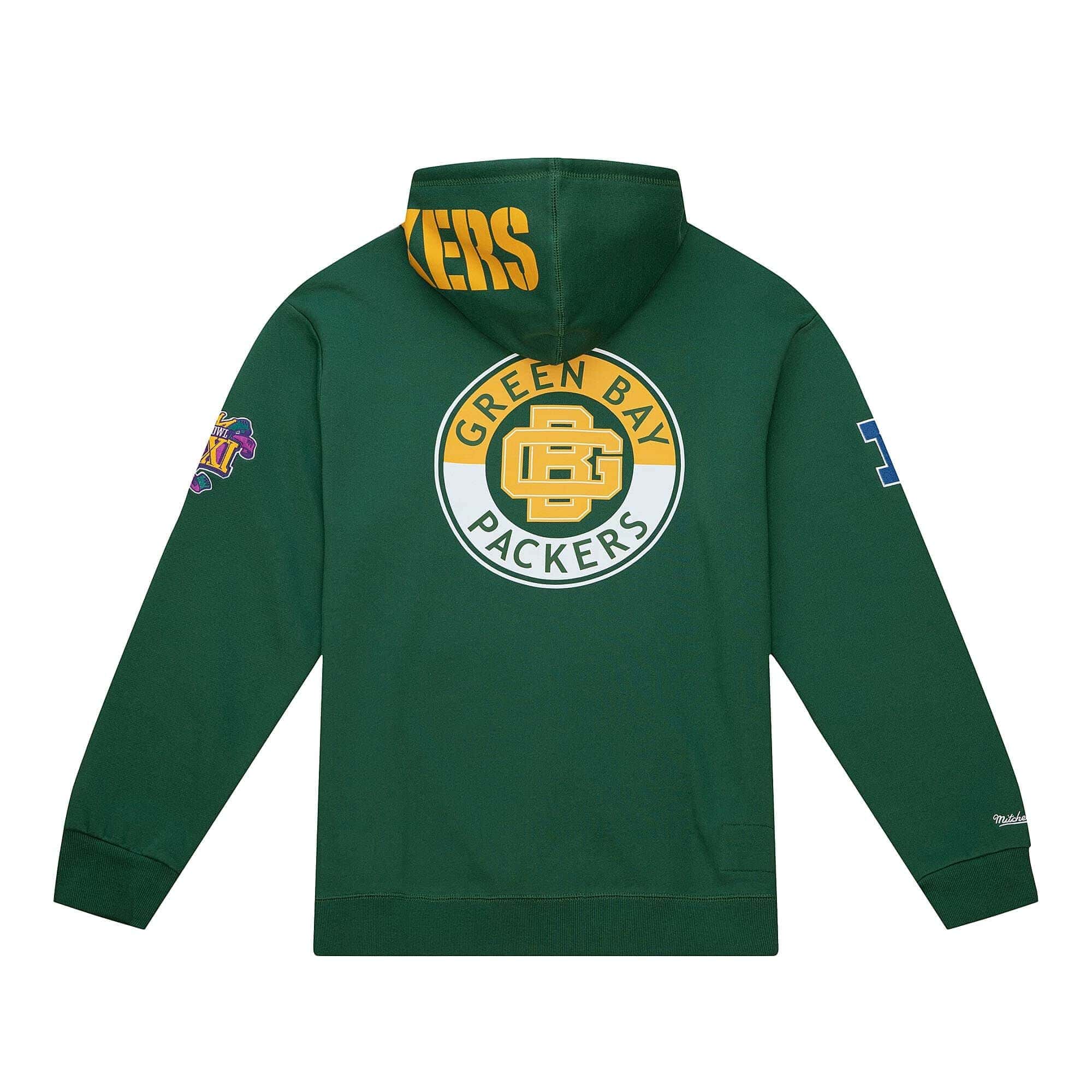 Green Bay Packers City Collection Mitchell & Ness NFL Hoodie Green
