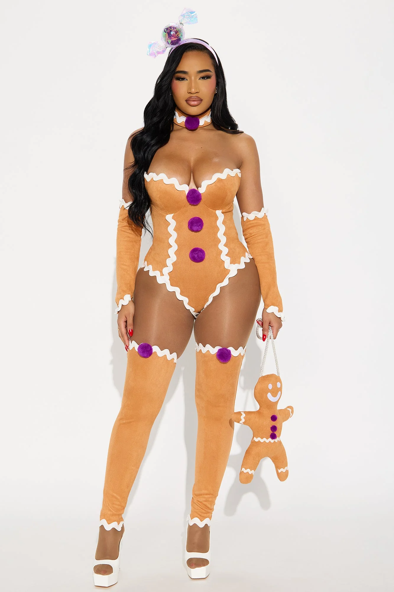 Gingerbabe 6 Piece Costume Set - Tan/Multi