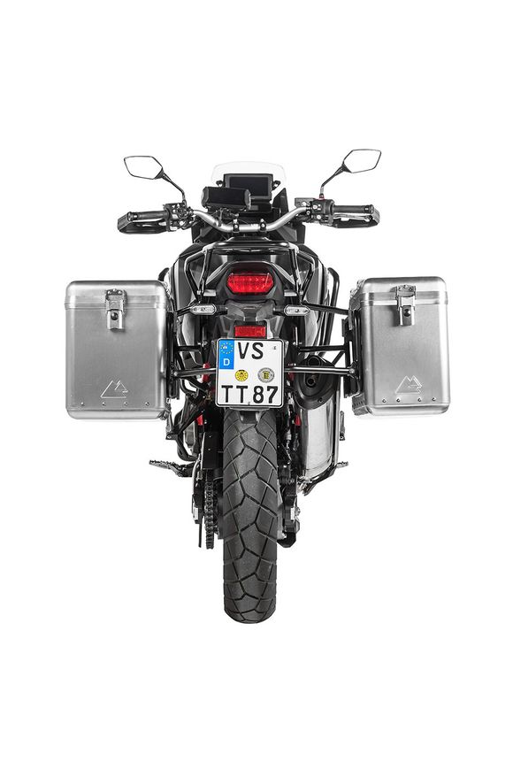 Touratech ZEGA Mundo 38/45 suitcase - Black support included - AluminumRef: Trt01804A / 01-403-6185-0