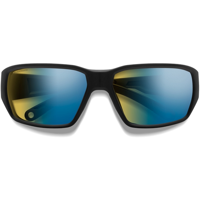 Smith Hookset ChromaPop Glass PolarChromic Glasses - Matte Black - Yellow Blue Mirror