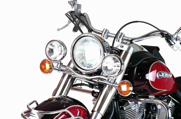 Hepco & Becker Twinlight (road) lights with bracket and cable - chromeYAMAHA 1600 XV 1600 A WILD STAR (VP08) - 1999 - 2004Ref: HBE00527A / 400499 00 02