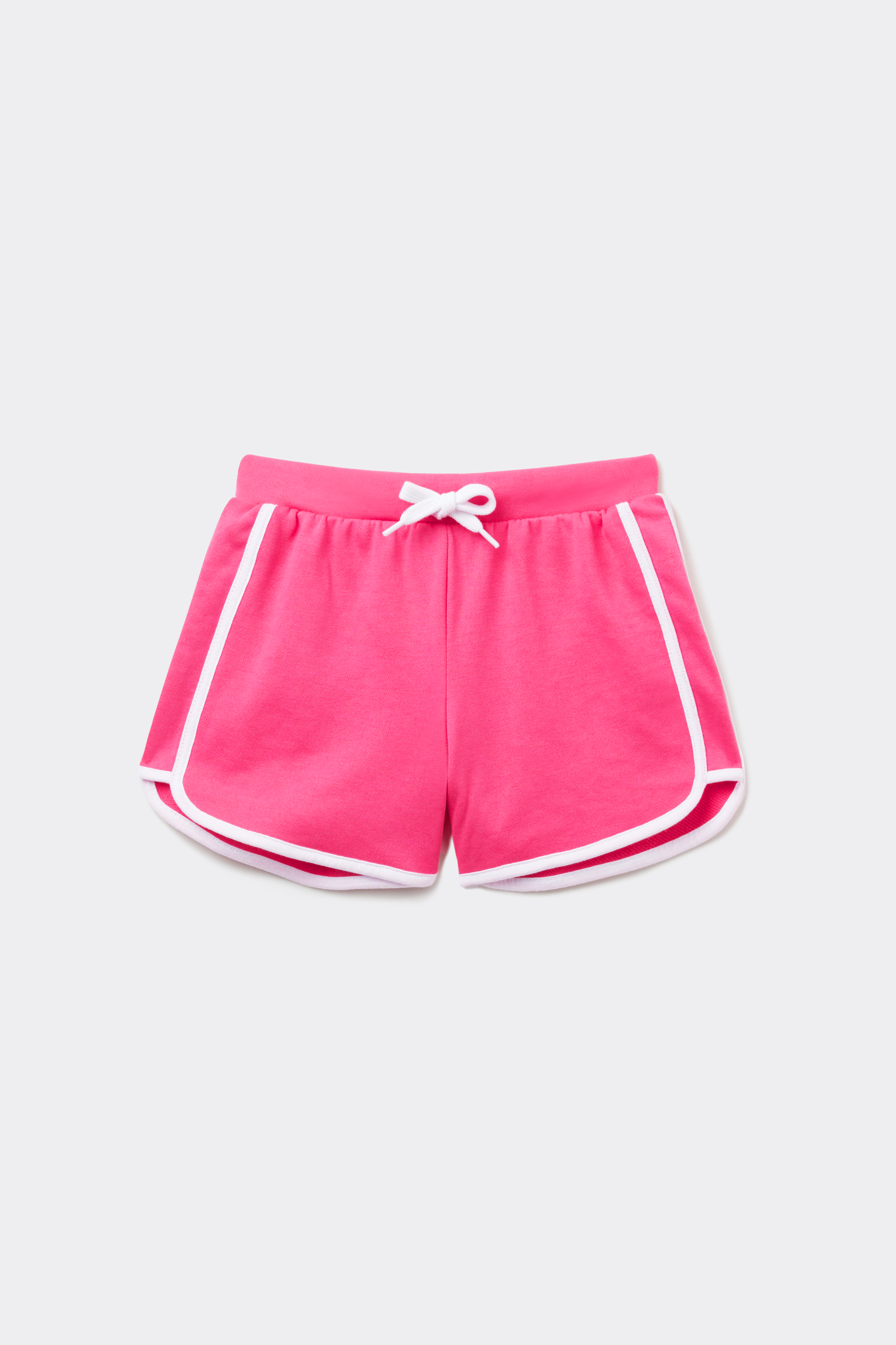 Girls' Cotton Fleece Shorts with Piping