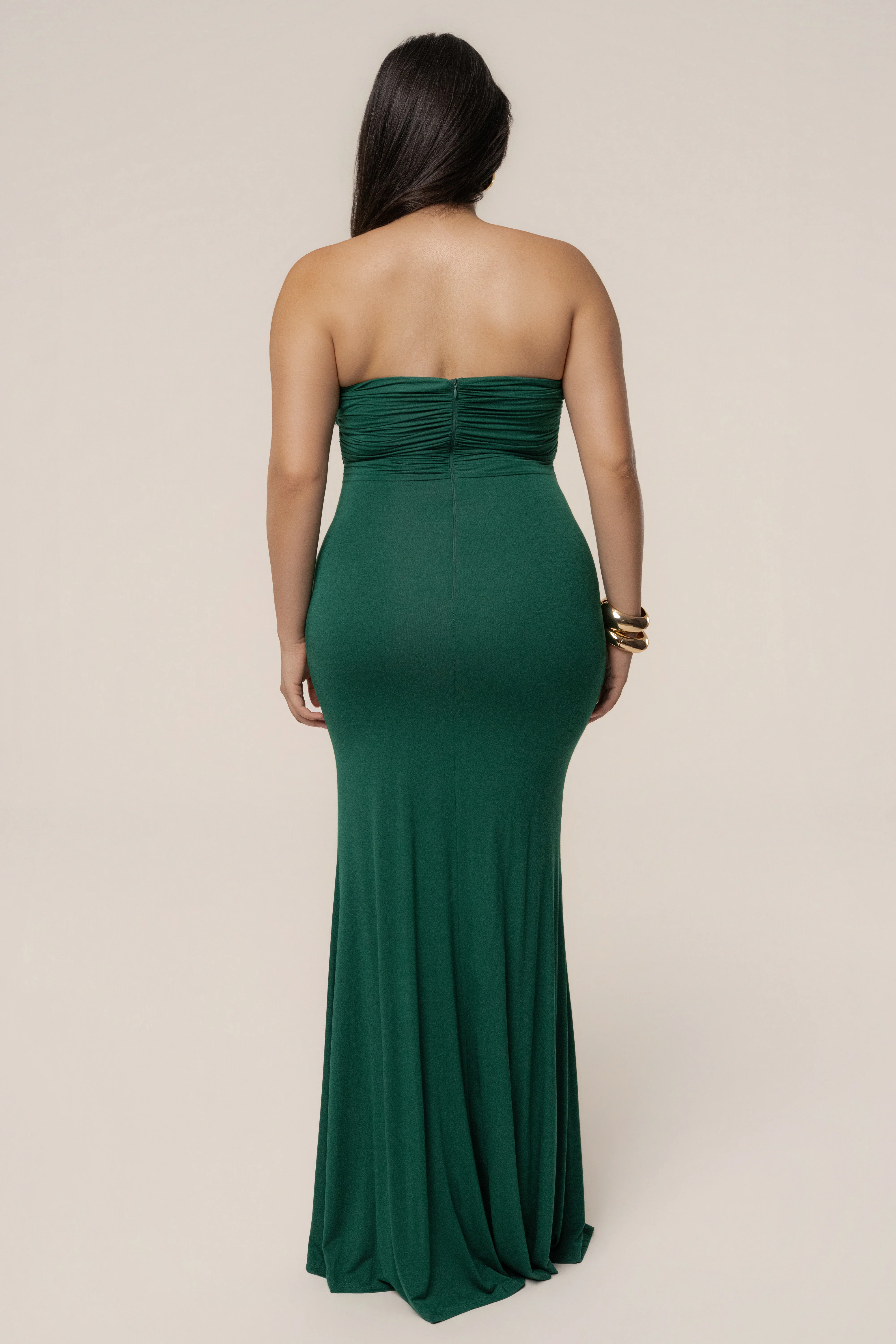 Green Athena Cutout Maxi Dress