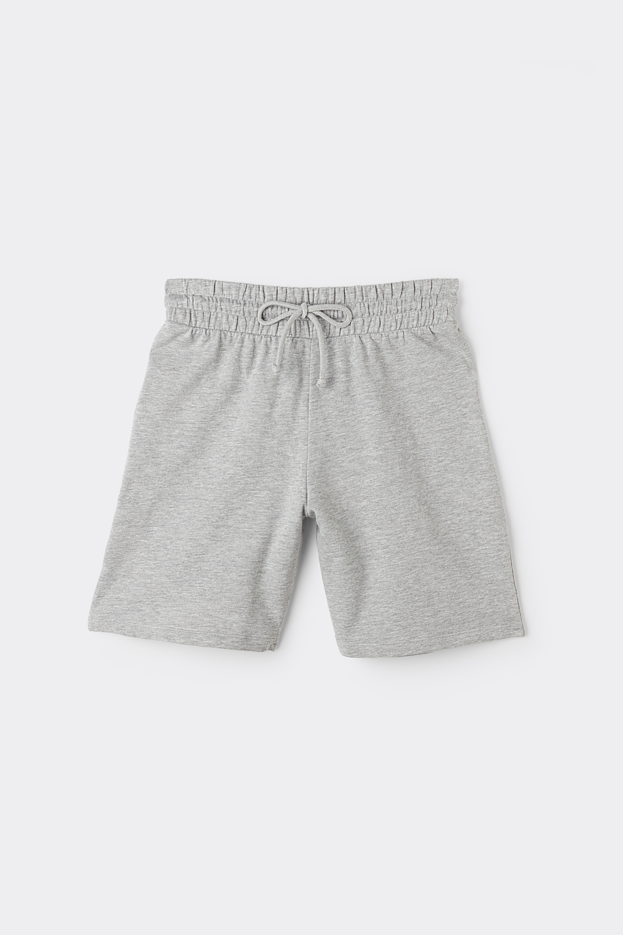 Cotton Fleece Bermuda Shorts with Drawstring