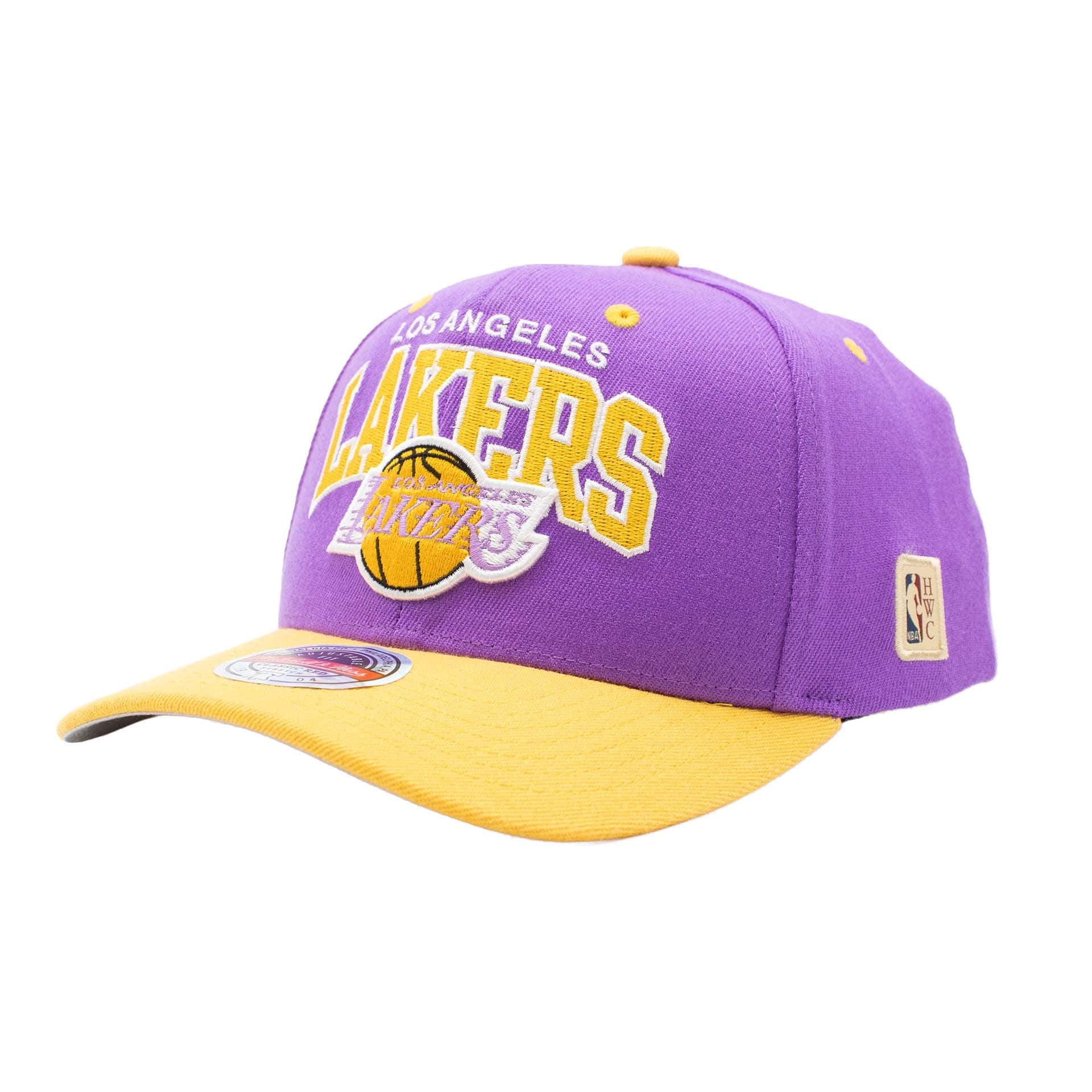 Los Angeles Lakers Team Arch Classic Red Stretch-Snap NBA Cap Purple