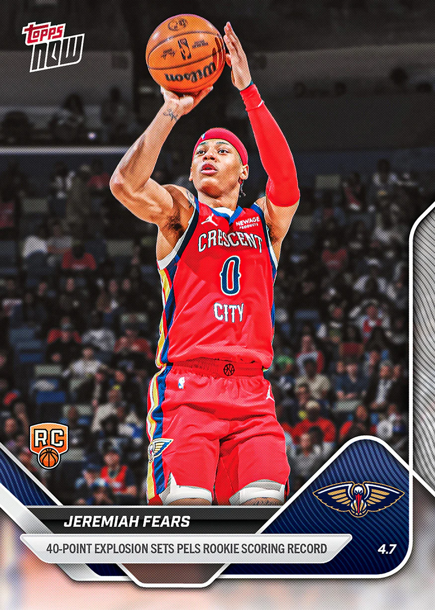 Jeremiah Fears - 2025-26 NBA Topps NOW® - Card 247