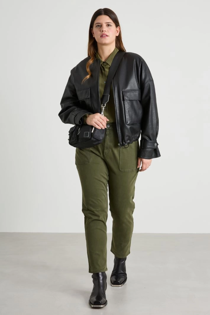Gabardine trousers - MILITAR GREEN