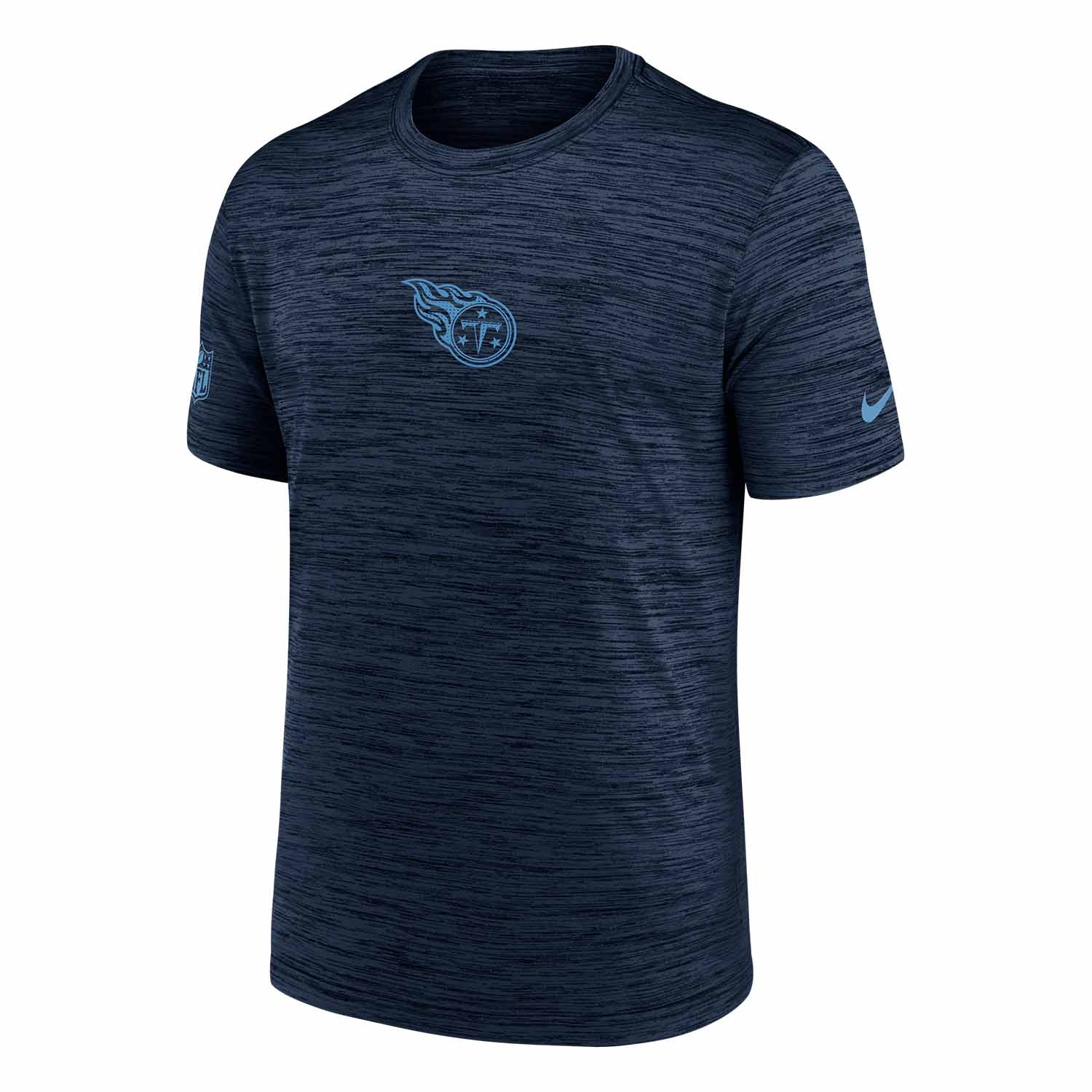 Tennessee Titans 2025 NFL Sideline Nike Velocity Performance T-Shirt Navy
