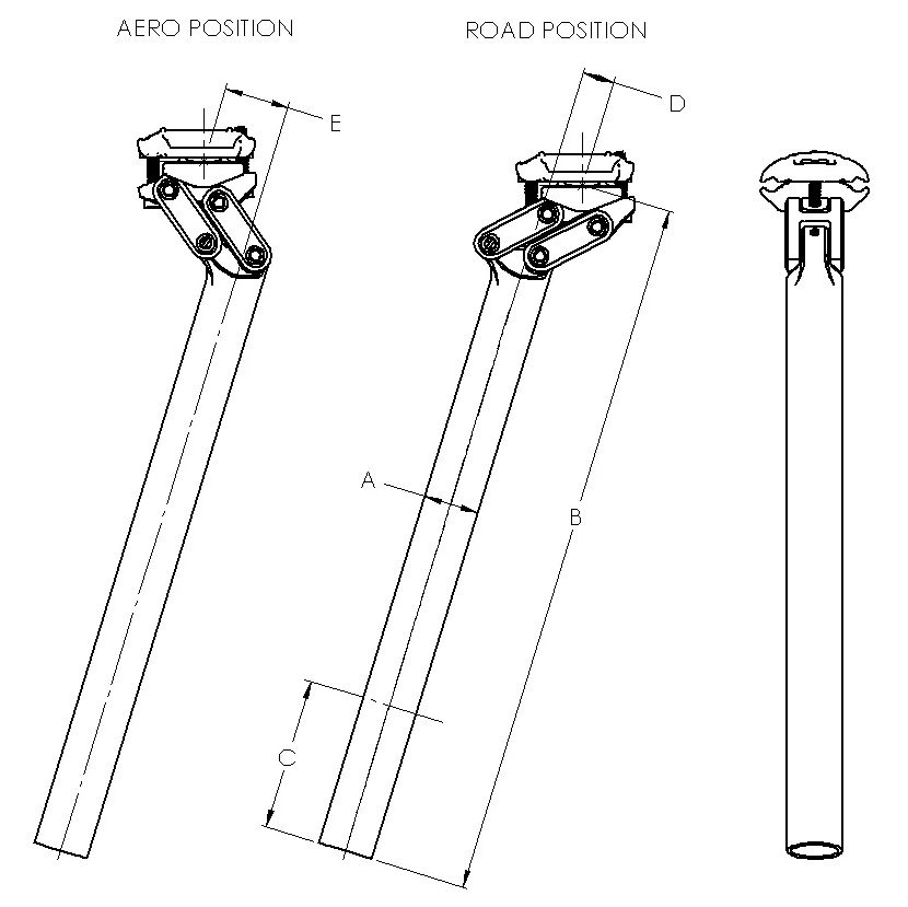 Redshift Dual Position Seatpost - Ø 27.2mm | 350mm - black