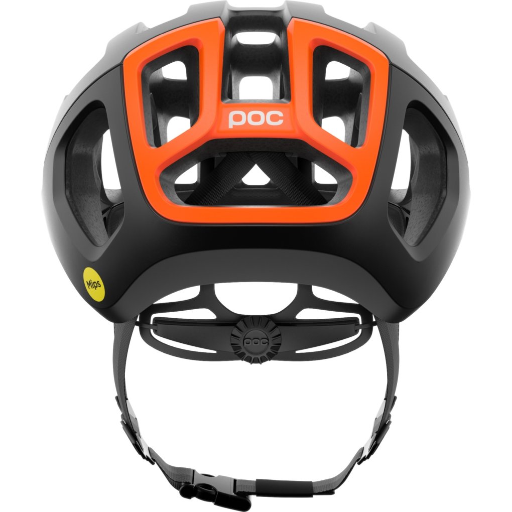 POC Ventral Air MIPS Helmet - 8872 Uranium Black Matt/Fluorescent Orange Matt