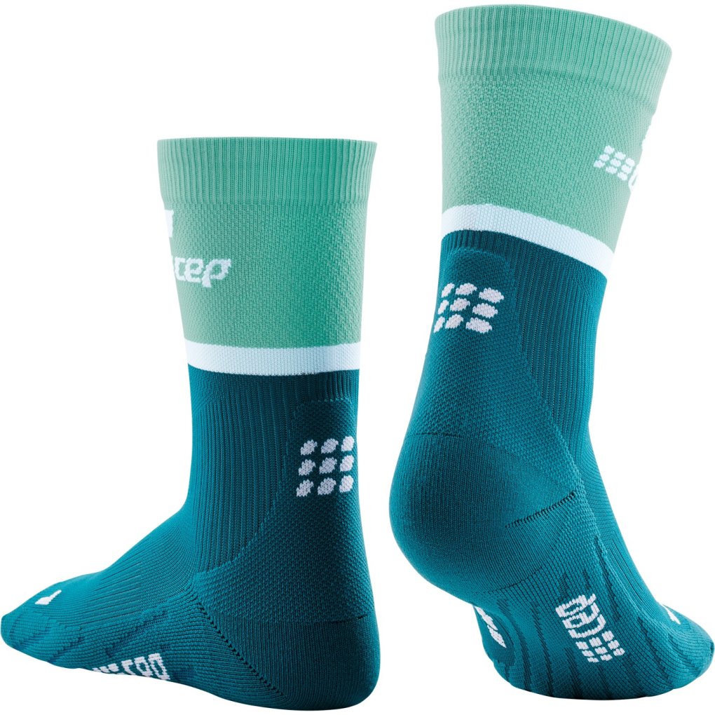 CEP The Run Mid Cut Compression Socks V4 Women - ocean/petrol